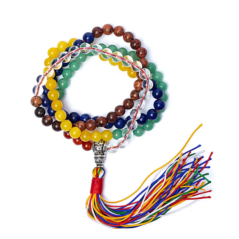 Mala Sagesse 111 Perles Tibétain - Méditation Bouddhiste