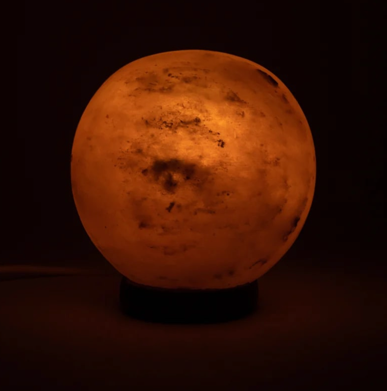 Orange Sphere Salt Lamp - 4000g - LED