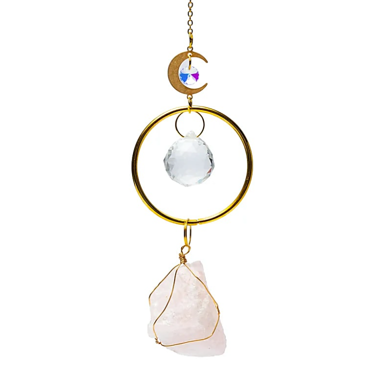 Sun Moon and Rose Quartz Catcher