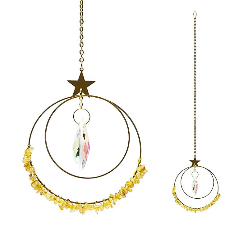 Crystal and Citrine Star Suncatcher