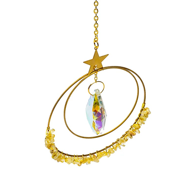 Crystal and Citrine Star Suncatcher