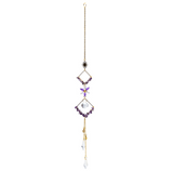 Crystal and Amethyst Diamond Suncatcher