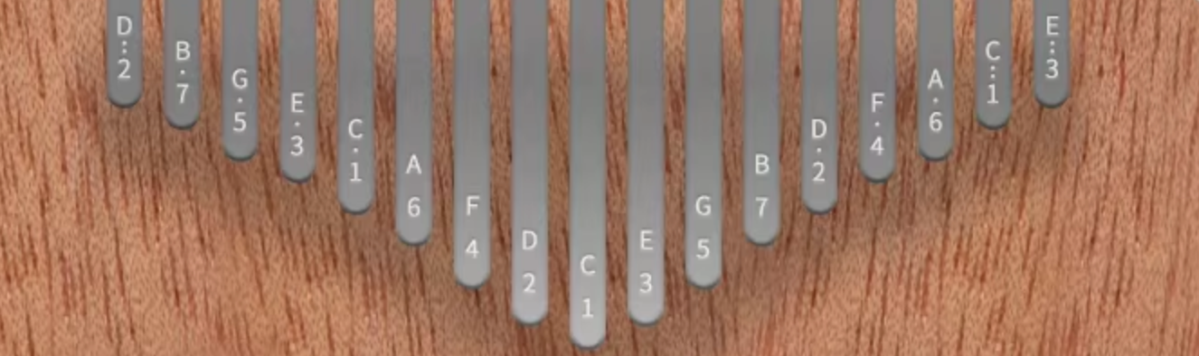 Kalimba 17 Keys Blue Maple Wood