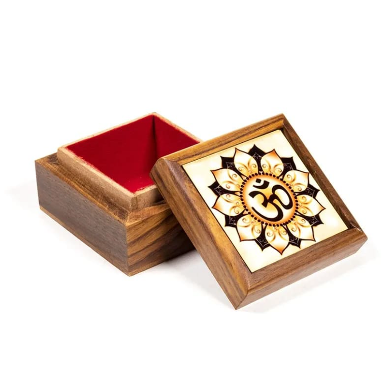 Mandala und Om Schmuckkästchen