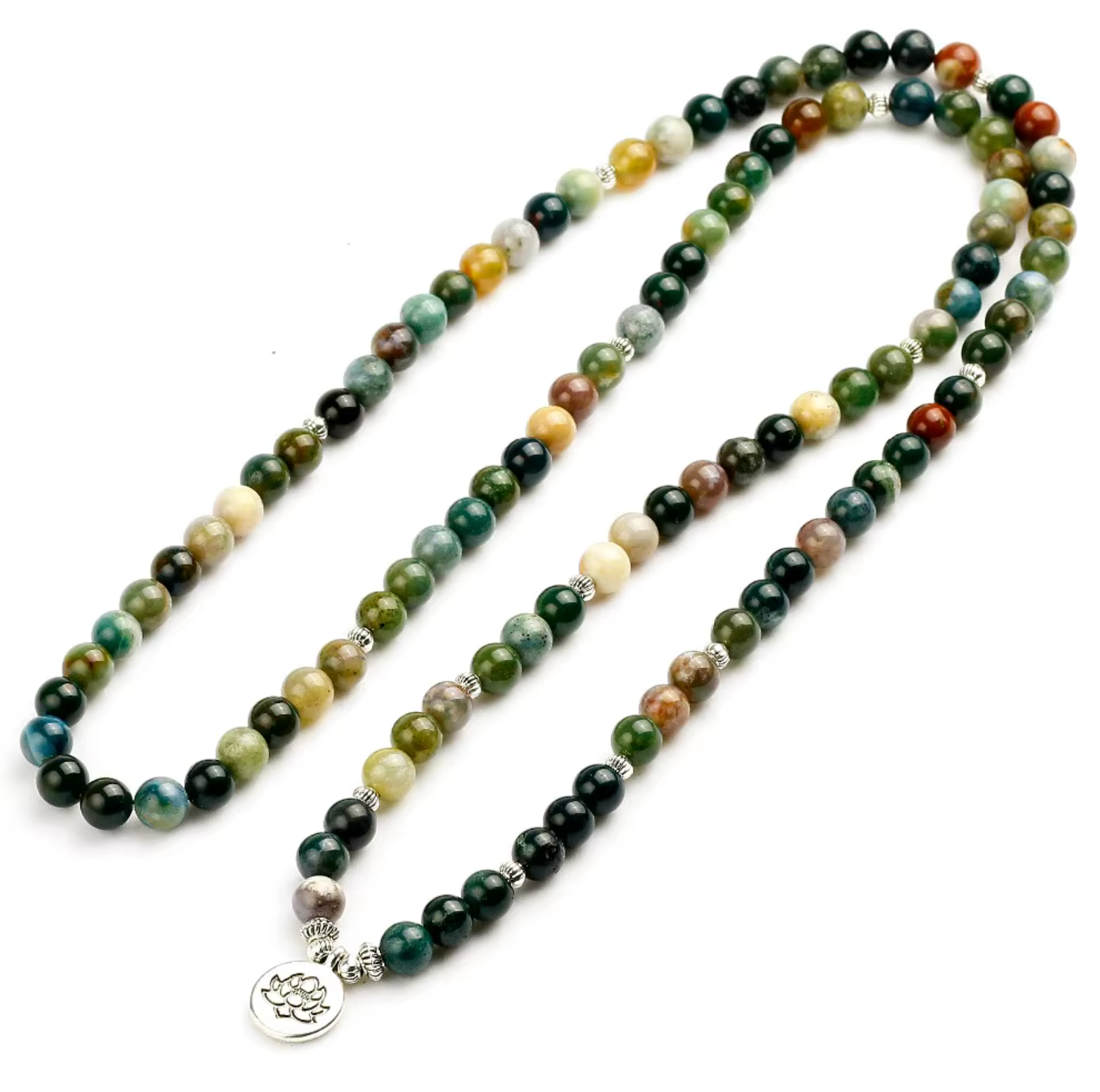 Mala 108 Perles Jaspe Fancy
