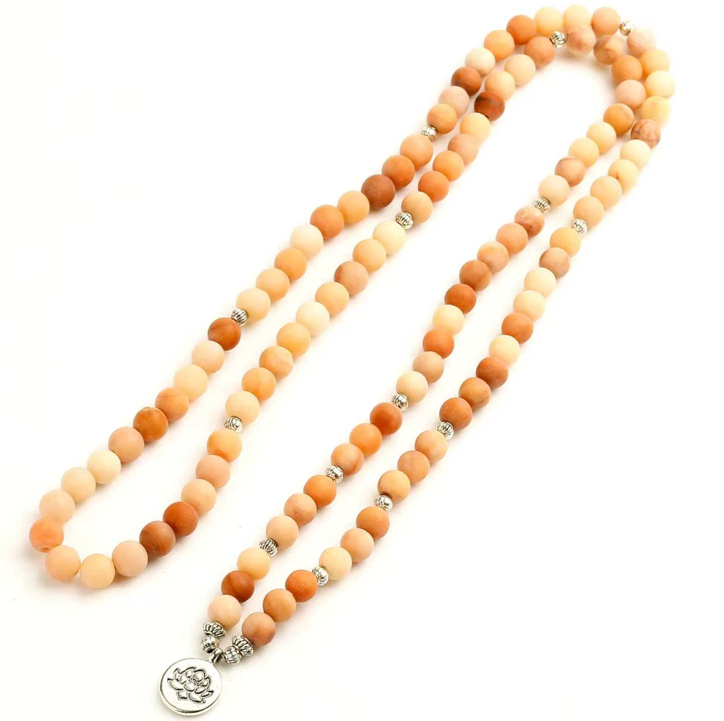 Mala 108 Perles Aventurine Pêche