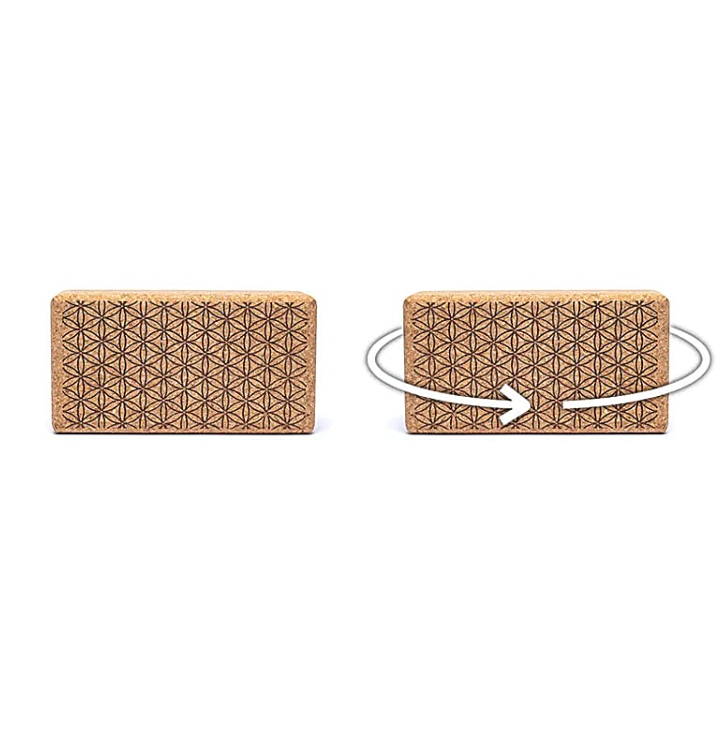 Kork Yogablock – Blume des Lebens