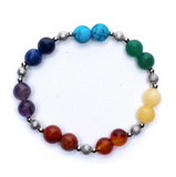 Bracelet 7 Chakra & Laiton