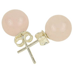 Boucles d’Oreilles « Larmes de Coeur » en Quartz Rose et Argent