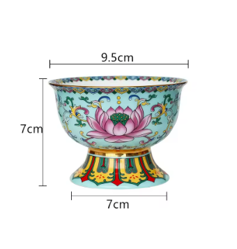 Bol de Culte Bouddhiste Lotus Sacré Bleu