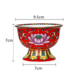 Bol de Culte Bouddhiste Lotus Sacré Rouge