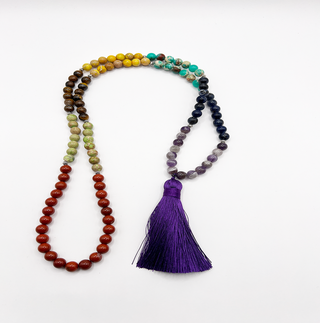 7 Chakra Mala aus Natursteinen