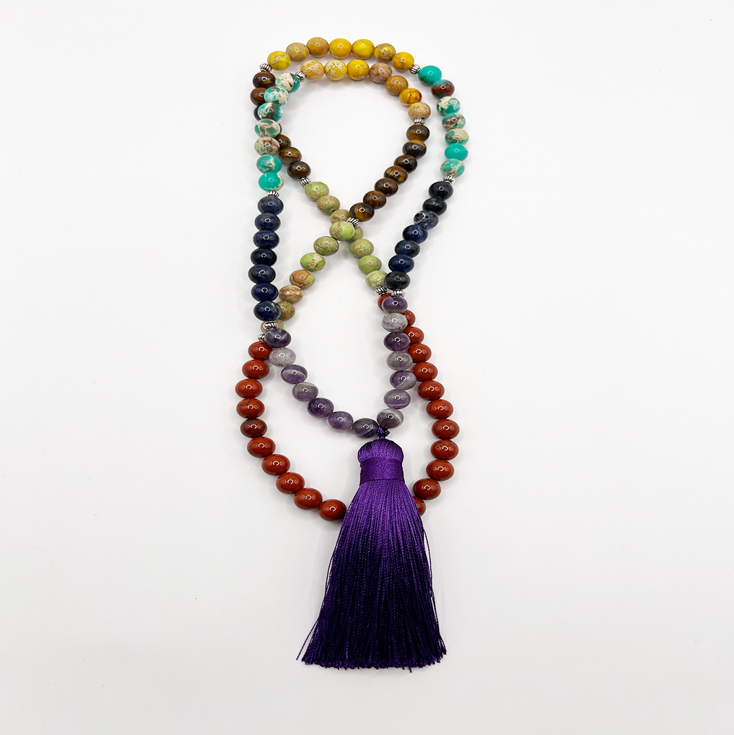 7 Chakra Mala aus Natursteinen