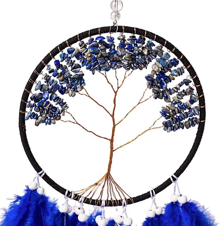 Traumfänger, Baum des Lebens, Lapislazuli 