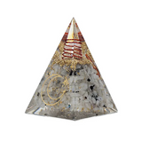 Orgonite Pyramide Harmonie Lunaire en Pierre de Lune & Symbole de la Lune