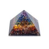 Orgonite Pyramide Éveil des Chakras – 7 Pierres Naturelles