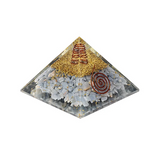 Orgonite Pyramide Ailes Célestes – Angélite & Symbole Ange