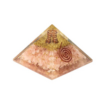 Orgonite Pyramide Cœur de Lumière – Quartz Rose & Symbole du Cœur