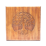 Table d’Appoint Arbre de vie en Bois d’Acacia