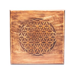 Table Fleur de Vie – Énergie Sacrée & Harmonie en Bois d’Acacia