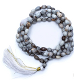 Mala Tulsi Angelite and Amazonite
