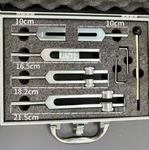 Set de 5 Diapasons Thérapeutiques 128 Hz, 256 Hz, 512 Hz, 4096 Hz et 4225 Hz