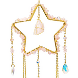 Attrape-Soleil Étoile en Quartz Rose – Harmonie, Amour et Lumière Positive