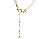 Collier Quartz Rose et Pendentif Étoile – Amour, Douceur et Lumière Intérieure