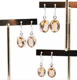 Boucles d’Oreilles Éclat Solaire en Argent 925 et Citrine AAA