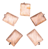 Pendentif Noctis – Cristal de Roche Fumé AA, Pierre Plate Rectangle