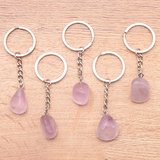 Porte-clés Calma – Améthyste A+, Pierre Roulée