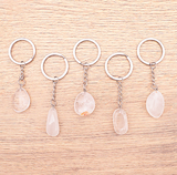 Porte-clés Clara – Cristal de Roche A, Pierre Roulée