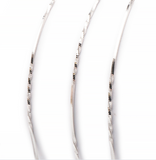Linéa Céleste Long Chain – Semi-Twisted Venetian Link in 925 Silver (55 cm)