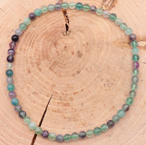 collier boules fluorine_multicolore - univers tibet
