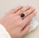Anillo Vela de Claridad Aguamarina y Plata 925 – Calma y Expresión
