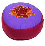 Coussin de Méditation Fleur de Lotus Violet et Rouge