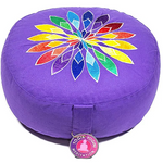 Coussin de Méditation Violet Fleur Multicolore