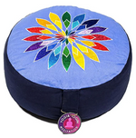 Coussin de Méditation Bleu Fleur Multicolore