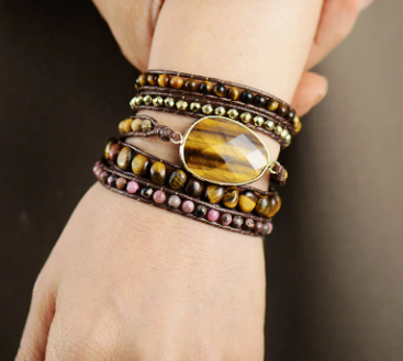 Bracelet Wrap - Oeil-de-Tigre