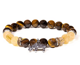 Armband mit 7 Chakren aus Tigerauge - Tibetwelt