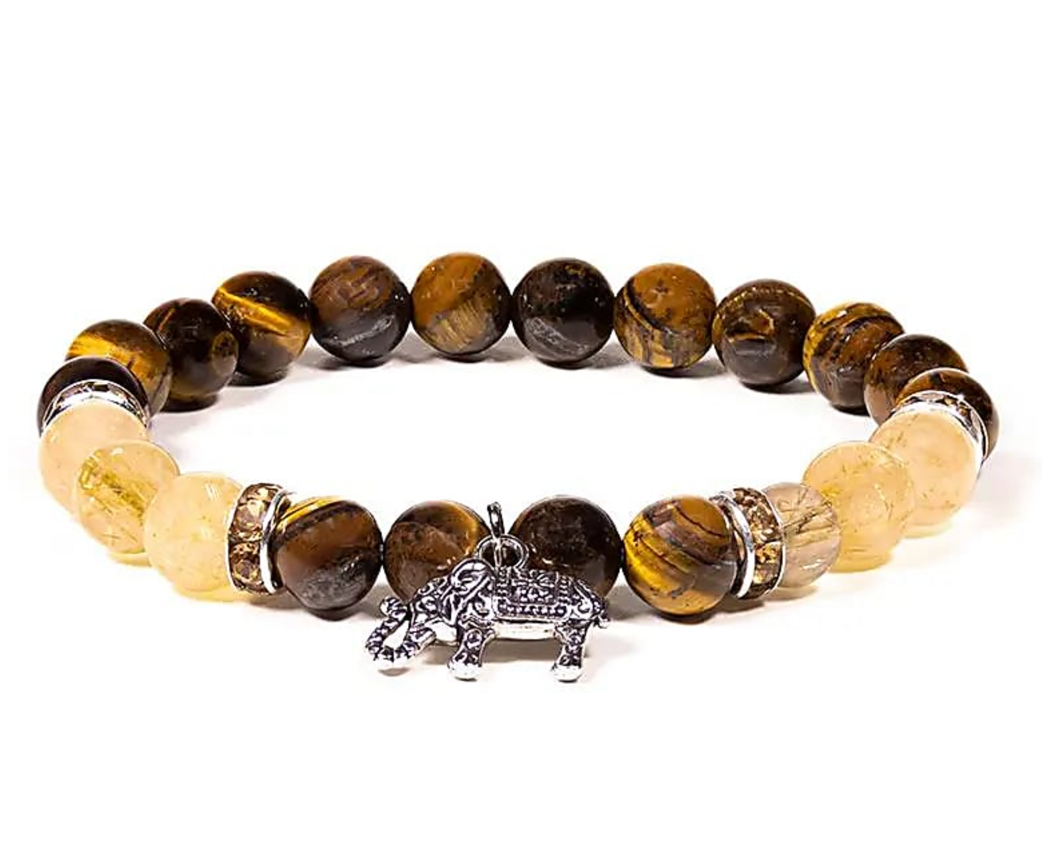 Armband mit 7 Chakren aus Tigerauge - Tibetwelt