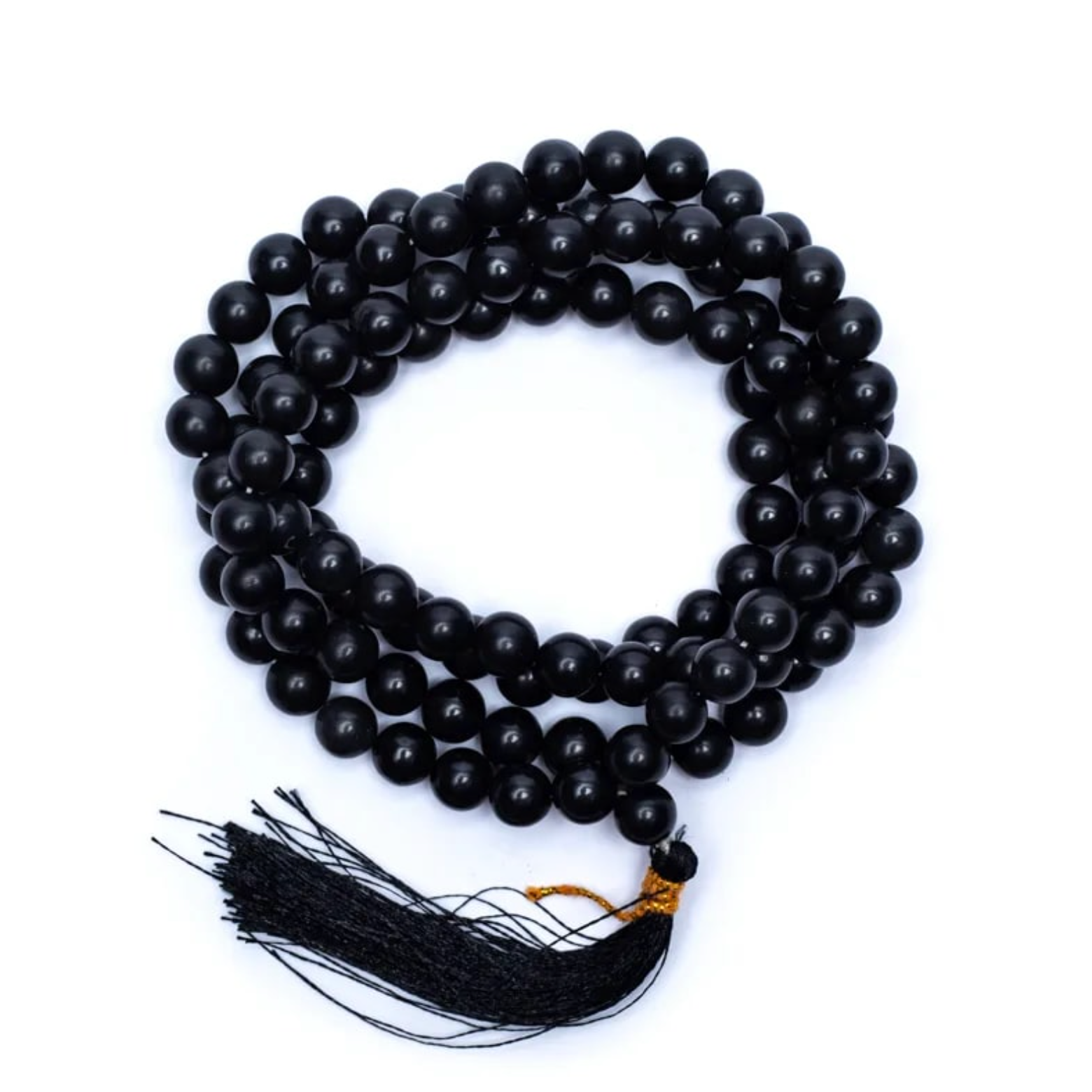 Mala Agate Noir 108 Perles Tibétain - Méditation Bouddhiste