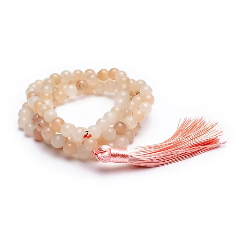 Tibetan Mala aus Rosenquarz - Tibetwelt