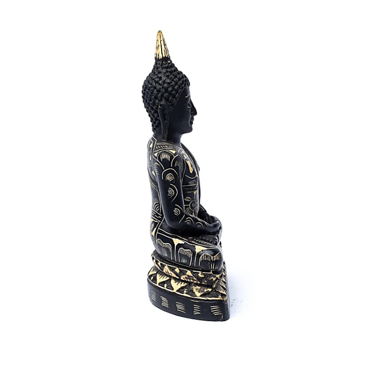 Statue Bouddha Noir en Méditation