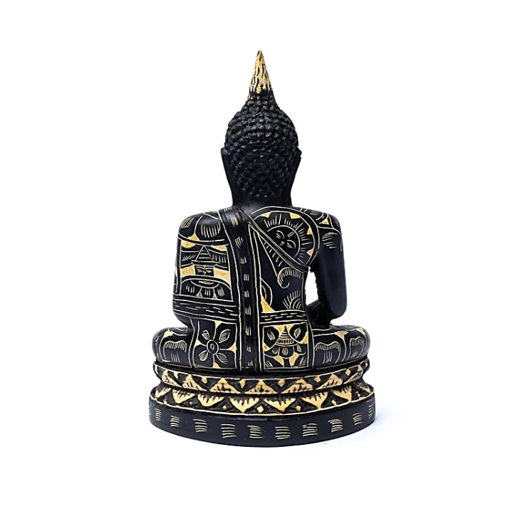 Statue Bouddha Noir en Méditation