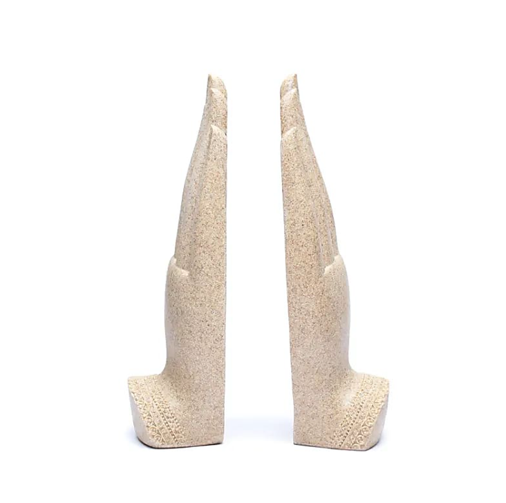 Statue Namasté Mudra Mains avec Bouddha
