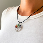 Pendentif Arbre de Vie 7 Chakras