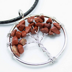 Pendentif Arbre de Vie Jaspe Rouge