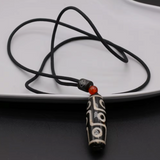 Collier Agate Dzi 9 Yeux