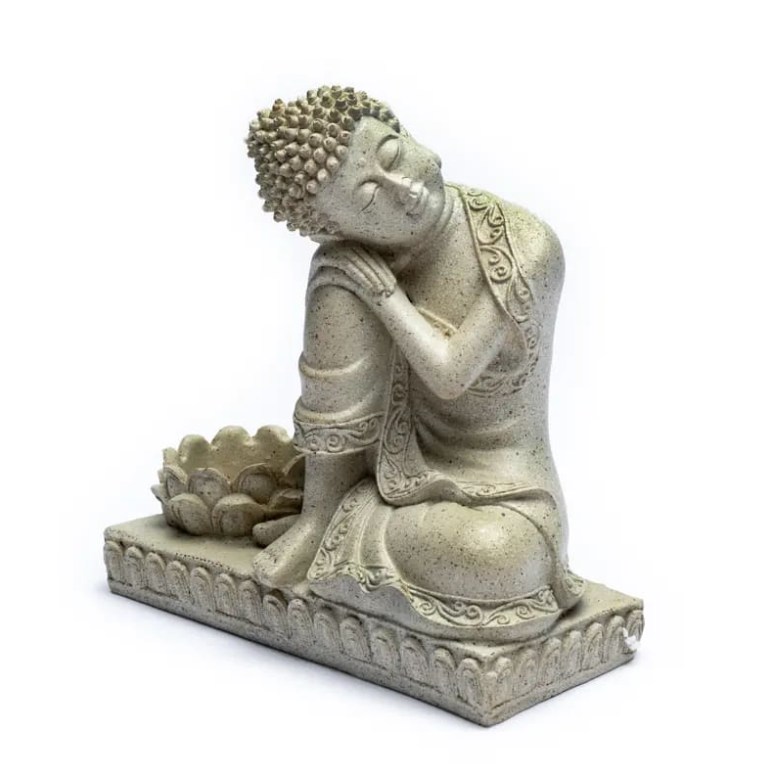 statue bougeoir bouddha serein et relaxant - univers tibet